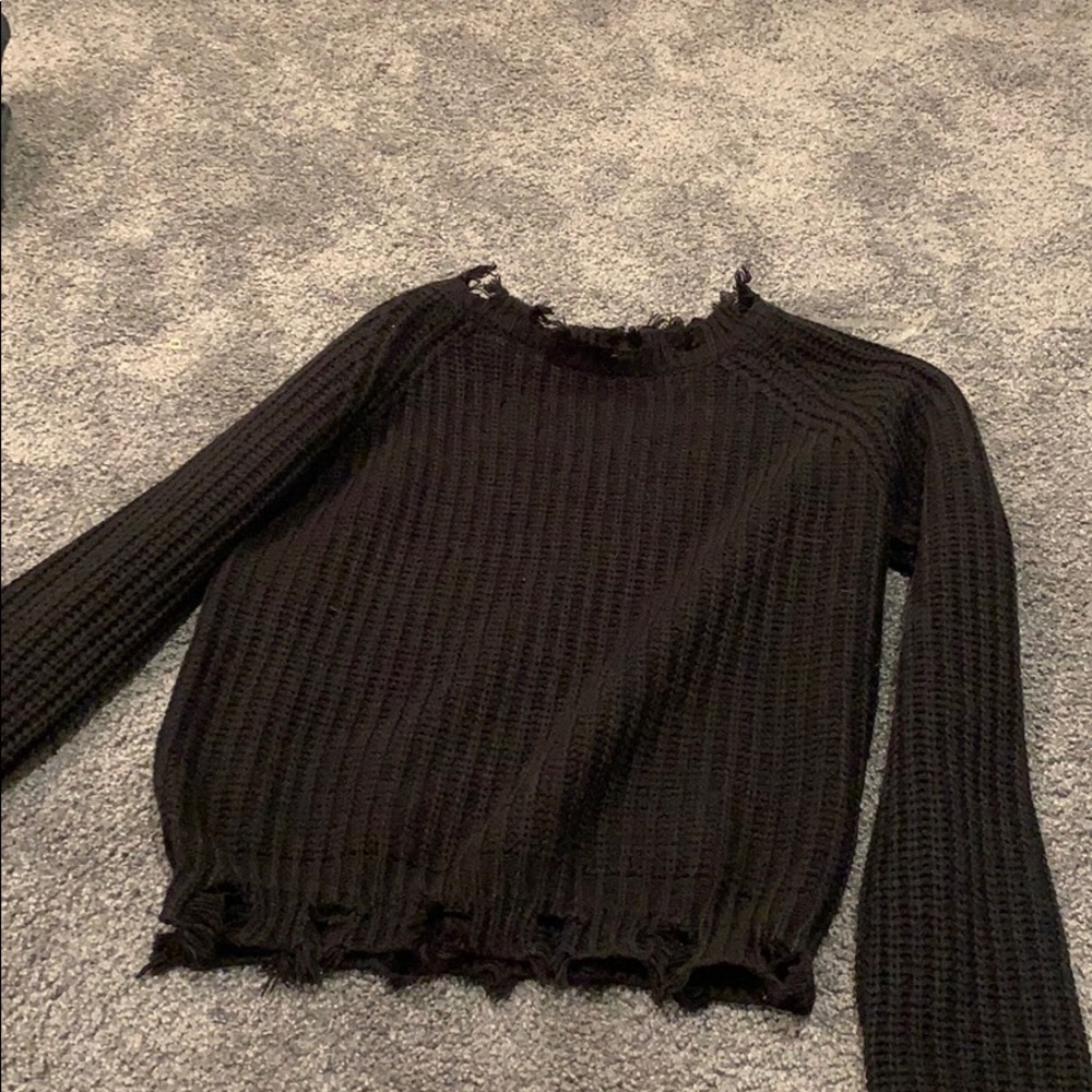 Distressed sweater
